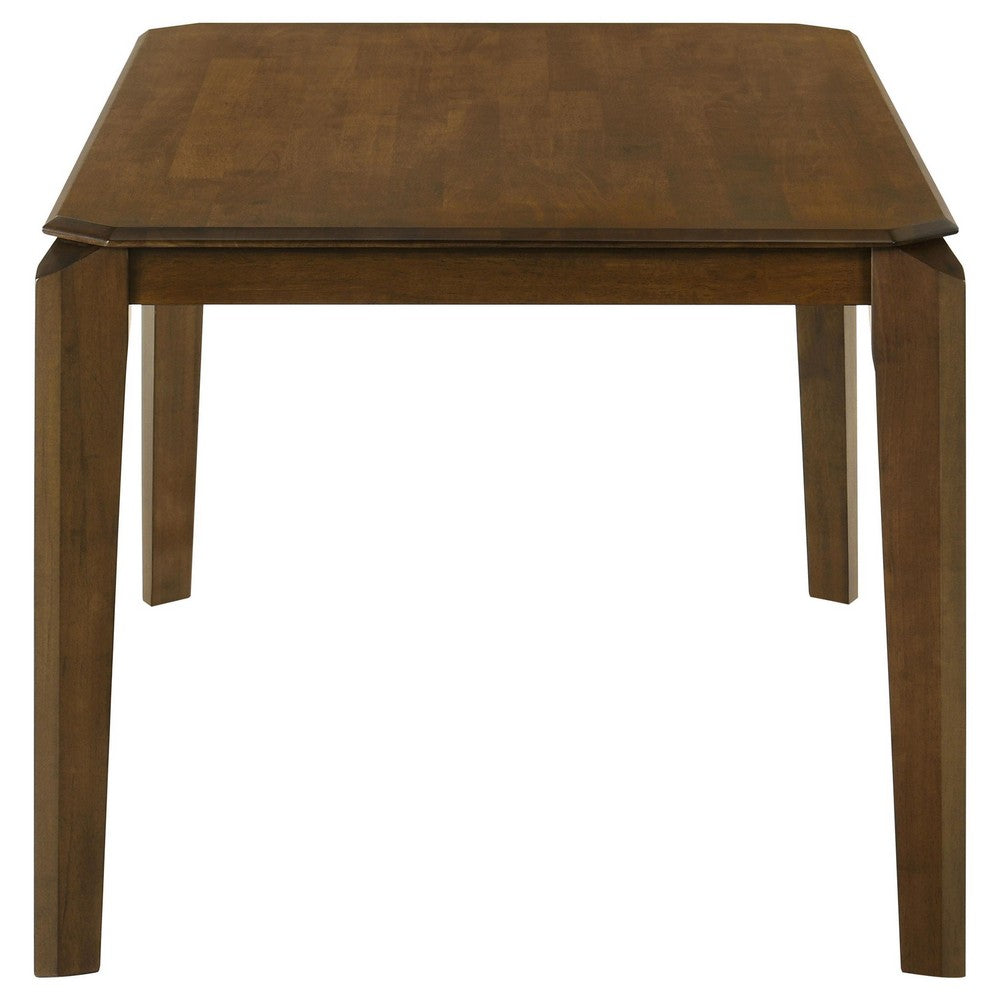 Montena Dining Table, Dark Brown Hardwood, Rectangular 59 Inch Top -BM328736