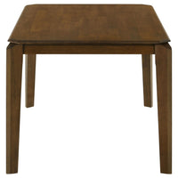Montena Dining Table, Dark Brown Hardwood, Rectangular 59 Inch Top -BM328736