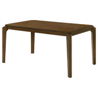 Montena Dining Table, Dark Brown Hardwood, Rectangular 59 Inch Top -BM328736