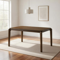 Montena Dining Table, Dark Brown Hardwood, Rectangular 59 Inch Top -BM328736