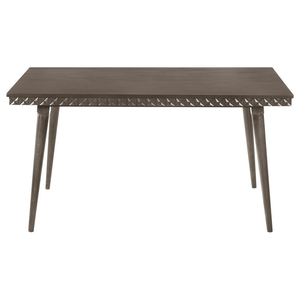 Nolan Dining Table, Dark Brown Hardwood, Rectangular 59 Inch Top -BM328738