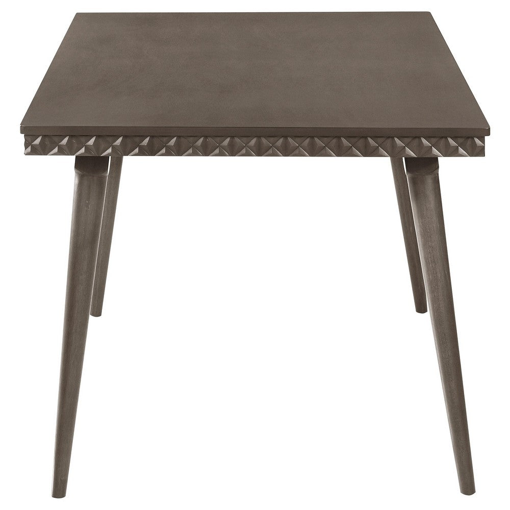Nolan Dining Table, Dark Brown Hardwood, Rectangular 59 Inch Top -BM328738