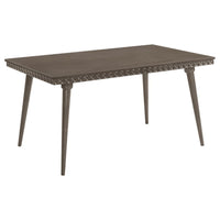 Nolan Dining Table, Dark Brown Hardwood, Rectangular 59 Inch Top -BM328738
