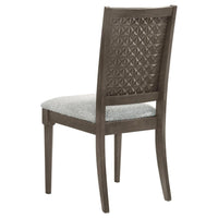 Nolan Dining Chair Set of 2, Gray Fabric, Dark Brown Hardwood Frame -BM328739