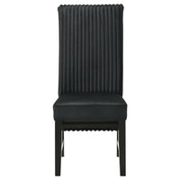 Ranna Dining Chair Set of 2, Black Velvet Foam Cushions, Hardwood -BM328756