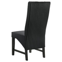 Ranna Dining Chair Set of 2, Black Velvet Foam Cushions, Hardwood -BM328756