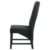 Ranna Dining Chair Set of 2, Black Velvet Foam Cushions, Hardwood -BM328756