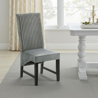 Ranna Dining Chair Set of 2, Gray Velvet Foam Cushions, Hardwood -BM328758