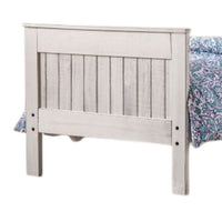 Waly Full Bed, Farmhouse Plank Design, Classic White Solid Pine Wood - BM328853