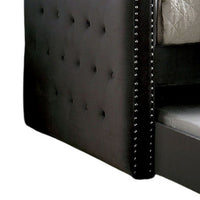 Suzo Daybed with Trundle, Gray Flannelette Upholstery, Nailhead Trim - BM328860