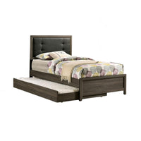 Meli 4pc Full Size Bedroom Set, Upholstered, Dresser, Gray Solid Wood - BM328895