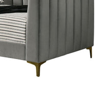 Iina Twin Daybed with Tuxedo Details, Gray Channel Tufted Flannelette - BM328908