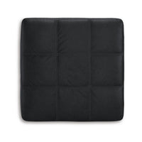 Barl Oversized Ottoman, Classic Black Faux Leather Cushion, 36 Inch -BM328963