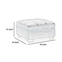 Barl Oversized Ottoman, Classic Black Faux Leather Cushion, 36 Inch -BM328963