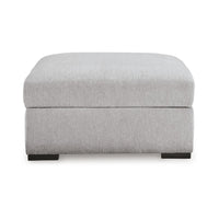 Gaby Low Profile Ottoman with Storage, Locking Wheels, Gray 37 Inch -BM328969