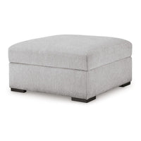 Gaby Low Profile Ottoman with Storage, Locking Wheels, Gray 37 Inch -BM328969