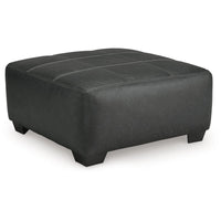 Burt Oversized Accent Ottoman, Dark Graphite Gray Polyester, 40 Inch -BM328980