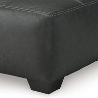 Burt Oversized Accent Ottoman, Dark Graphite Gray Polyester, 40 Inch -BM328980