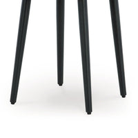 Izon Outdoor Round End Table, Modern Design, 22 Inch Black Brown Metal -BM328982