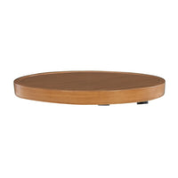 Izon Outdoor Round End Table, Modern Design, 22 Inch Black Brown Metal -BM328982