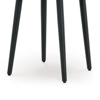 Izon Outdoor Round End Table, Modern Design, 22 Inch Black Brown Metal -BM328982