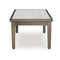 Inaya Outdoor Coffee Table, Brown, Beige Sintered Stone Top, 49 Inch -BM328996