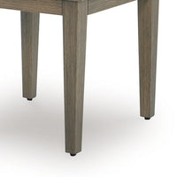 Inaya Outdoor Square End Table, Beige Sintered Stone, 24 Inch Brown -BM328997