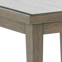 Inaya Outdoor Square End Table, Beige Sintered Stone, 24 Inch Brown -BM328997