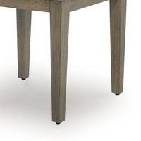 Inaya Outdoor Square End Table, Beige Sintered Stone, 24 Inch Brown -BM328997