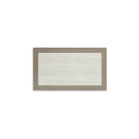 Isle Outdoor Cocktail Coffee Table, Woodlike Gray Brown Metal, 48 Inch -BM329001