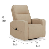 Lawson Power Lift Recliner Chair, Taupe Polyester, Soft Foam Cushioned -BM329051