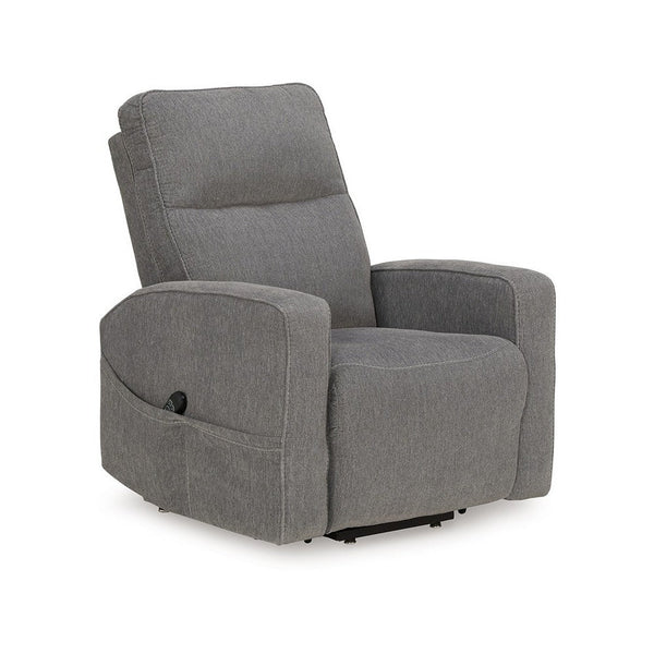 Lawson Power Lift Recliner Chair, Gray Polyester, Soft Foam Cushioned -BM329052
