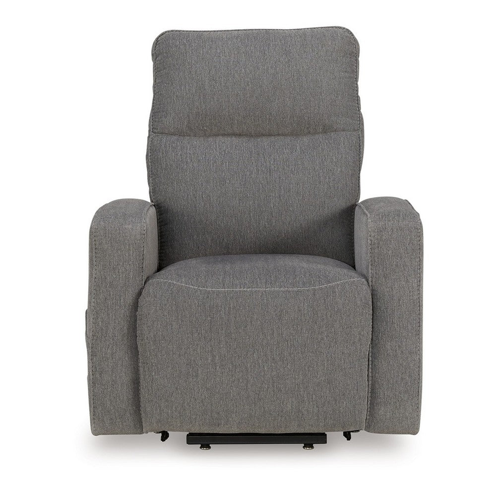 Lawson Power Lift Recliner Chair, Gray Polyester, Soft Foam Cushioned -BM329052