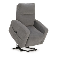 Lawson Power Lift Recliner Chair, Gray Polyester, Soft Foam Cushioned -BM329052