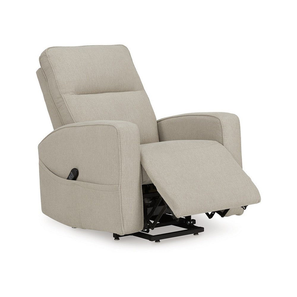 Lawson Power Lift Recliner Chair, Smoke Polyester, Foam Cushioned -BM329053