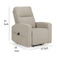 Lawson Power Lift Recliner Chair, Smoke Polyester, Foam Cushioned -BM329053