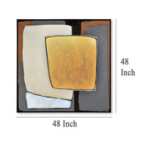 Bolton Wall Art, Multicolor Geometric Modernist Design, Canvas 48x48 -BM329060