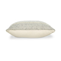 Square Accent Throw Pillow, 20 Inch, White and Gray Stripes, Polyfill -BM329063