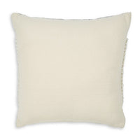 Square Accent Throw Pillow, 20 Inch, White and Gray Stripes, Polyfill -BM329063