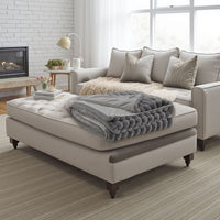 Visha Throw Blanket, Jacquard Faux Fur Stripes, Modern Gray Polyester -BM329067