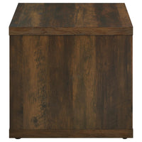 Rizz Side End Table, Square Cube Design Open Shelf, 23 Inch Dark Brown -BM329074
