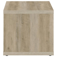 Rizz Side End Table, Square Cube Design Shelf, 23 Inch Light Brown -BM329076