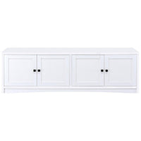 Donna TV Stand Media Cabinet with 4 Doors, White Melamine 78 Inch -BM329085