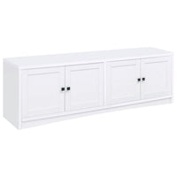Donna TV Stand Media Cabinet with 4 Doors, White Melamine 78 Inch -BM329085