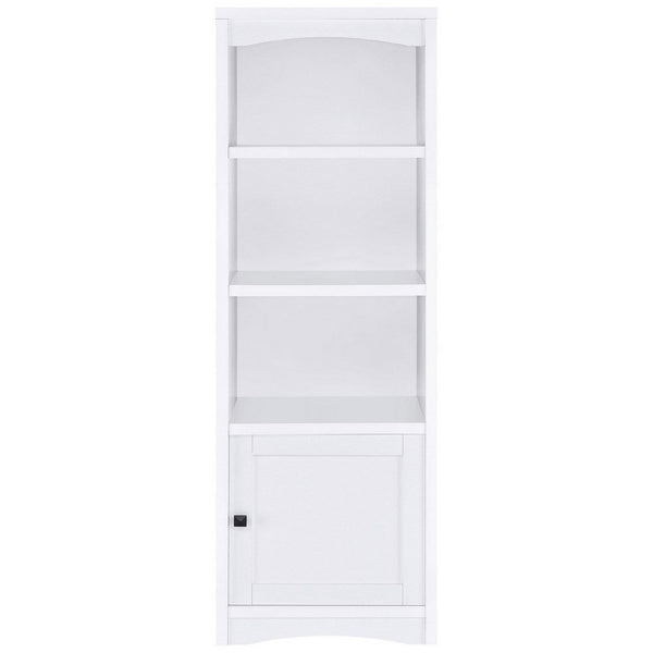 Donna Media Tower Pier Cabinet, Adjustable Shelves, White Wood 71 Inch -BM329086