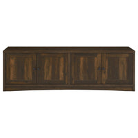 Donna TV Stand Media Cabinet with 4 Doors, Dark Brown Melamine 78 Inch -BM329088