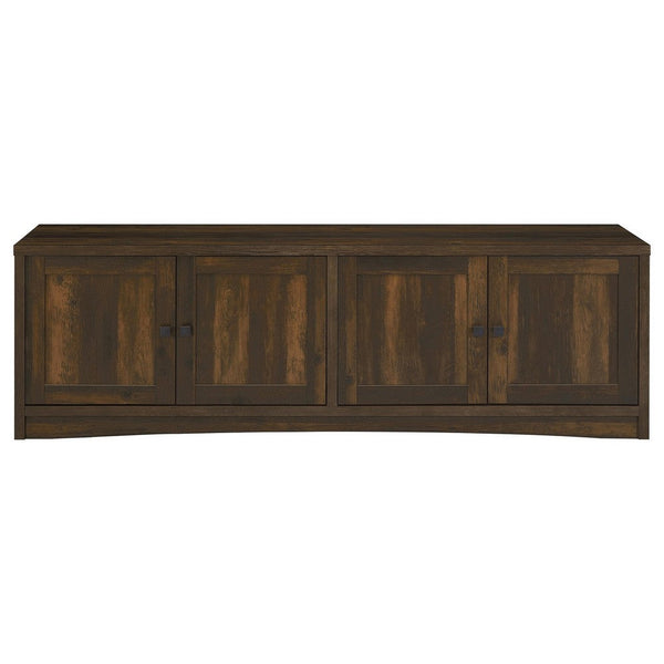 Donna TV Stand Media Cabinet with 4 Doors, Dark Brown Melamine 78 Inch -BM329088