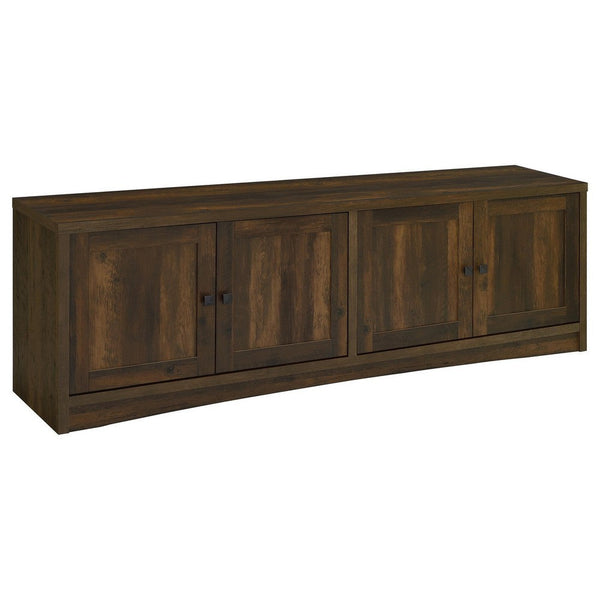 Donna TV Stand Media Cabinet with 4 Doors, Dark Brown Melamine 78 Inch -BM329088