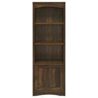Donna Media Tower Pier Cabinet, Adjustable Shelves, Brown Wood 71 Inch -BM329089