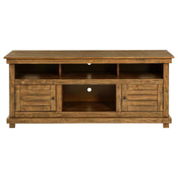 Ayne TV Stand Media Cabinet, 2 Doors and 4 Shelves, Brown Wood 60 Inch -BM329094